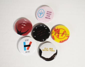Twenty One Pilots Inspired Positivity Buttons/Pins