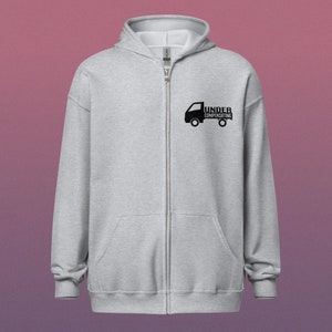 Undercompensating Japanese Kei Truck JDM Mini Truck Unisex Heavy Blend Zip Hoodie Style 2 by Fresh Melon Creations