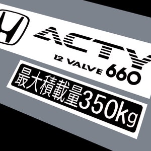 Akty 12 Ventil 660 und 350 kg Mini Truck Restoration Decals Set Outdoor Vinyl für Import Cars, Fenster JDM Sticker Kei Truck