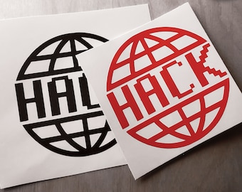 Hack the Planet Hacker World Cyber Security Permanent Outdoor Vinyl Decal for Cars, Tumblers, Laptops, Gift for Hackers Sticker