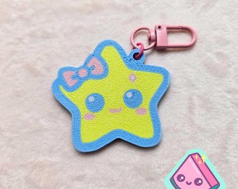 Kawaii Star Keychain: 3D Printed Pastel Fairy Kei Charm