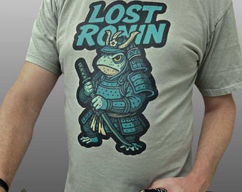 Samurai Frog Graphic Tee: Japanese Streetwear, Anime Shirt