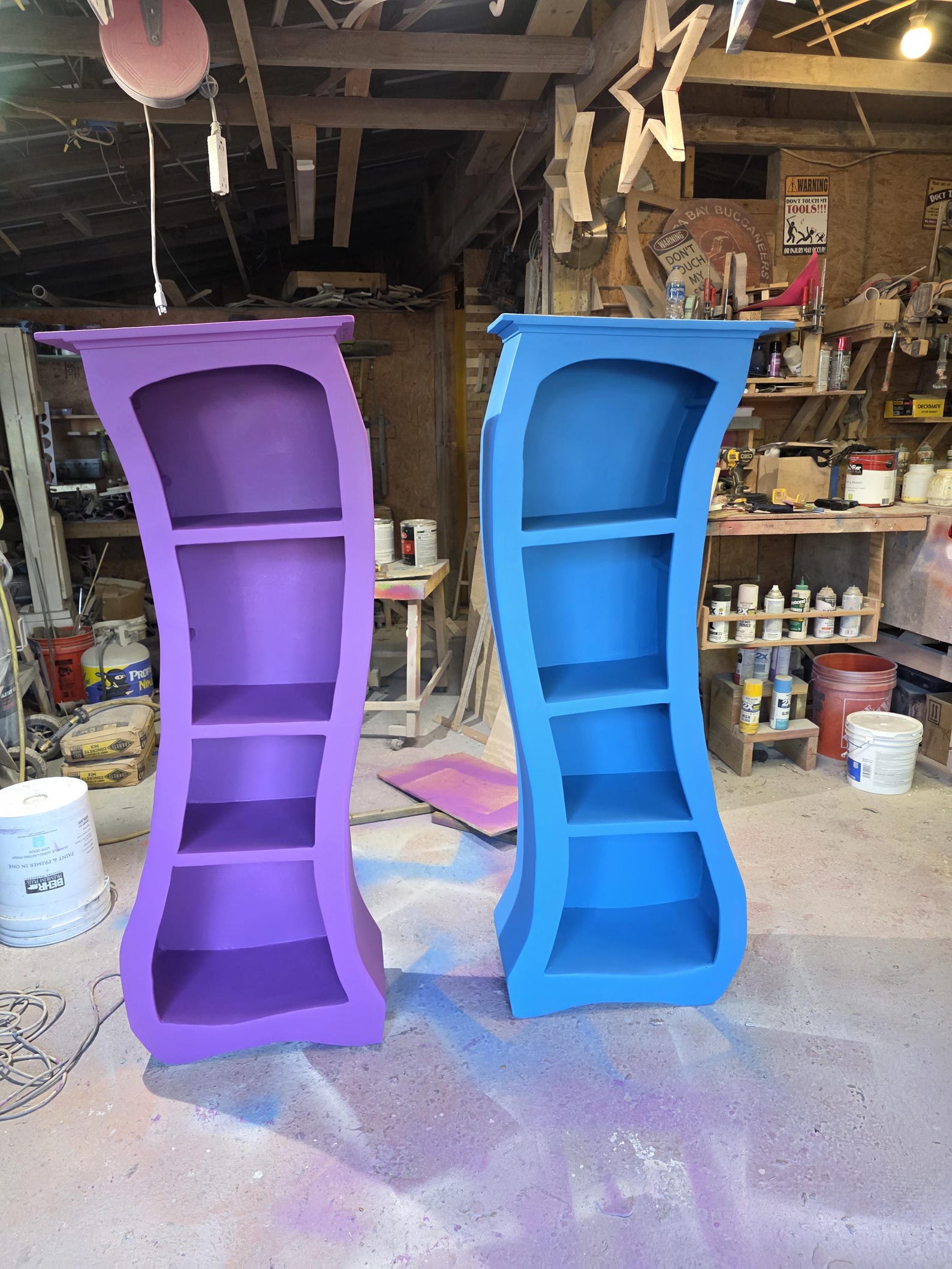 5ft Dr Seuss / Alice in Wonderland inspired whimsical bookcase. One of a kind, handmade furniture