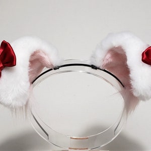 Sassy Puppy White Ears,Puppy Ears Headband,Puppy Costume,Black Ears, Black Puppy Ears,Harajuku,Puppy Cosplay.DDLG,Goth,Halloween