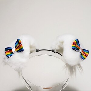 Sassy white Puppy Ears,Puppy Ears Headband,Puppy Costume,white Ears, white Puppy Ears,Harajuku,Puppy Cosplay.DDLG,Goth,Halloween
