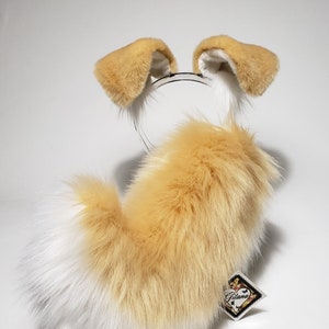 Blondie Sassy Puppy Ears and Tail,Puppy Ears Headband,Puppy Costume,Cosplay,Puppy Tail,Shepherd,Harajuku,Puppy Ears,Shiba,Dog ears