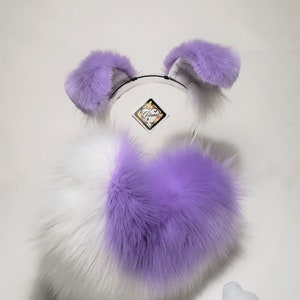Sassy Lavender Puppy Ears and Tail,Puppy Ears Headband,Puppy Costume,Cosplay,Puppy Tail,Shepherd,Harajuku,Puppy Ears,Shiba,Dog ears