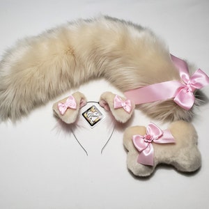 Puppy Ears and Tail,Puppy Ears Headband,Puppy Costume,Cosplay,Party Favor, Birthday,Harajuku,Puppy Ears,Cat ears and Tail,Halloween