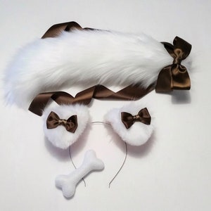 Puppy Ears and Tail,Puppy Ears Headband,Pet play,Puppy Costume,Cosplay, Lolita,Farie Kei,Harajuku,Puppy Ears,Cat ears and Tail,Halloween