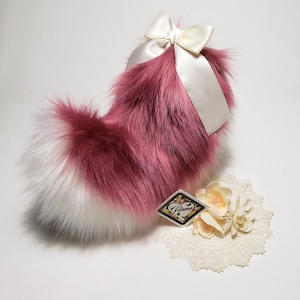 Rose Sassy Puppy tail,Shiba tail,Puppy costume,Cosplay,Dog tail,DDLG,Anime,Puppy Petplay,Harajuku,Bunny tail,deer tail,Dog costume,Shepherd