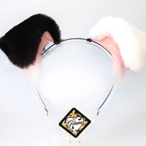 Black and white Sassy Puppy Ears,Puppy Ears Headband,Puppy Costume,Black Ears, Black Puppy Ears,Harajuku,Puppy Cosplay.DDLG,Goth,Halloween