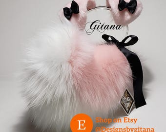 Sassy Pink Puppy Ears and Tail,Puppy Costume,Cosplay,Puppy Tail,Shepherd,Harajuku,Puppy Ears,Cat ears and Tail,Shiba,Dog ears,Lolita