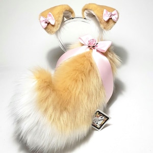 Sassy Blondie Puppy Ears and Tail,Lolita,Puppy Costume,Cosplay,Puppy Tail,Shepherd,Harajuku,Puppy Ears,Cat ears and Tail,Shiba,Dog ears