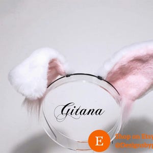 White Puppy Ears and Tail,Puppy Ears Headband,Puppy Costume,Cosplay,Party Favor, Birthday,Harajuku,Puppy Ears,Cat ears and Tail,Halloween image 5