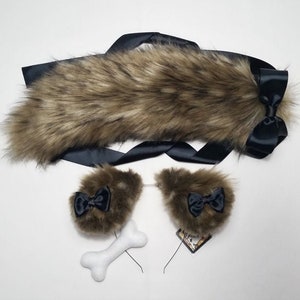 Puppy Ears and Tail,Bad Puppy,Puppy Ears Headband,Puppy Costume,Cosplay, Lolita,Farie Kei,Harajuku,Puppy Ears,Cat ears and Tail,Halloween