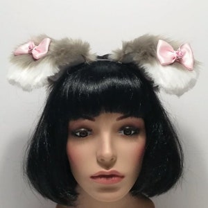 Grey Puppy Ears,Puppy Ears Headband,Puppy Costume,Cosplay, Lolita,Farie Kei,Harajuku,Puppy Ears,Cat ears and Tail,Halloween
