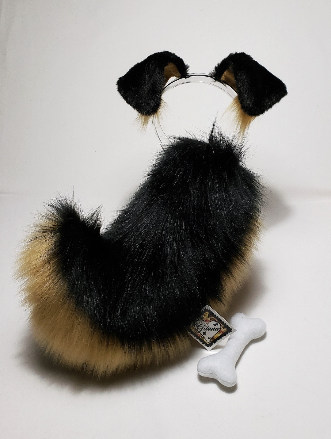 Sassy Puppy Ears and Tail,puppy Ears Headband,puppy Costume,cosplay,puppy Tail,shepherd,harajuku