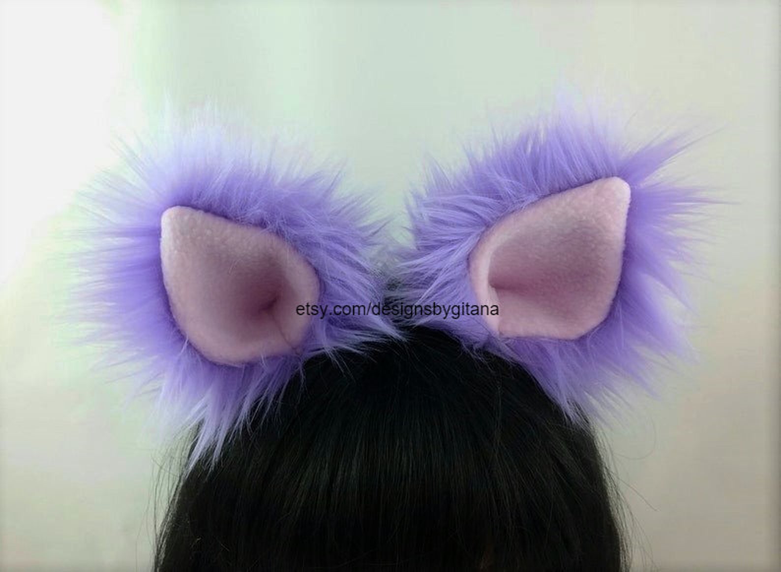 Lavender Cat Earshalloweencat Ear for Kidsadult Cat Etsy