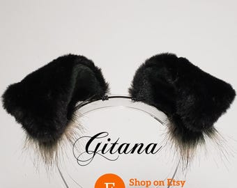 Sassy Black Puppy Ears,Puppy Ears,Puppy Ears Headband,Puppy Costume,Cosplay,Puppy Tail,Shepherd,Harajuku,Puppy Ears,bunny ears,Shiba