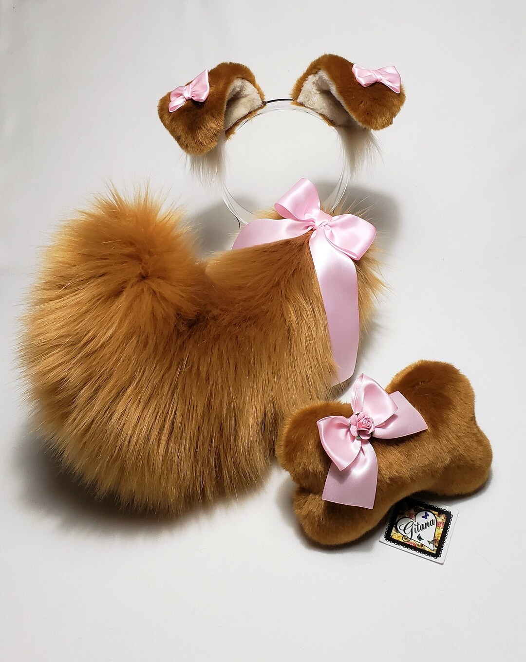Sassy Puppy Ears and Tail,puppy Ears Headband,puppy Costume,cosplay,puppy Tail,shepherd,harajuku