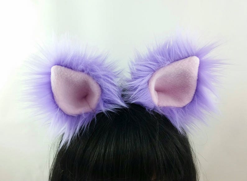 Lavender Cat Ears-Halloween-Cat Ear For Kids-Adult Cat Ears-cat Ear and Tail For Kids-Cat Costume-Cat Birthday Party-Harajuku Fashion