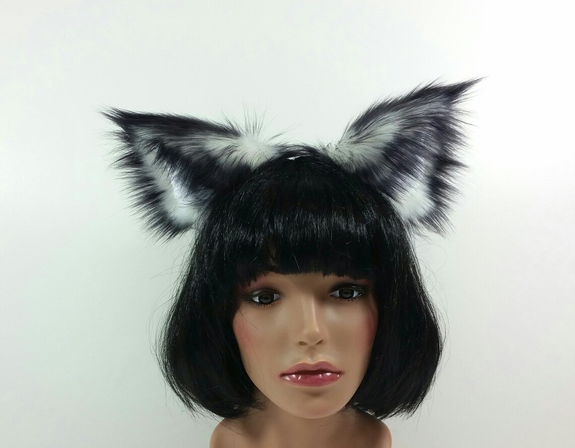 Realistic Cat Ears and Tail Setcat Ear Headbandblack and Etsy