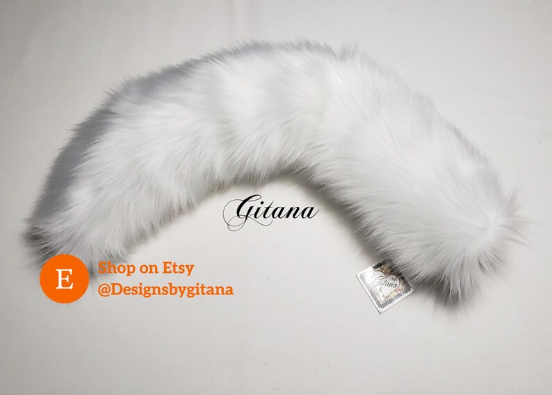 White Puppy Ears and Tail,Puppy Ears Headband,Puppy Costume,Cosplay,Party Favor, Birthday,Harajuku,Puppy Ears,Cat ears and Tail,Halloween Tail only-no bow