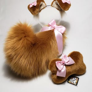 Sassy Puppy Ears and Tail,Puppy Ears Headband,Puppy Costume,Cosplay,Puppy Tail,Shepherd,Harajuku,Puppy Ears,Cat ears and Tail,Shiba,Dog ears