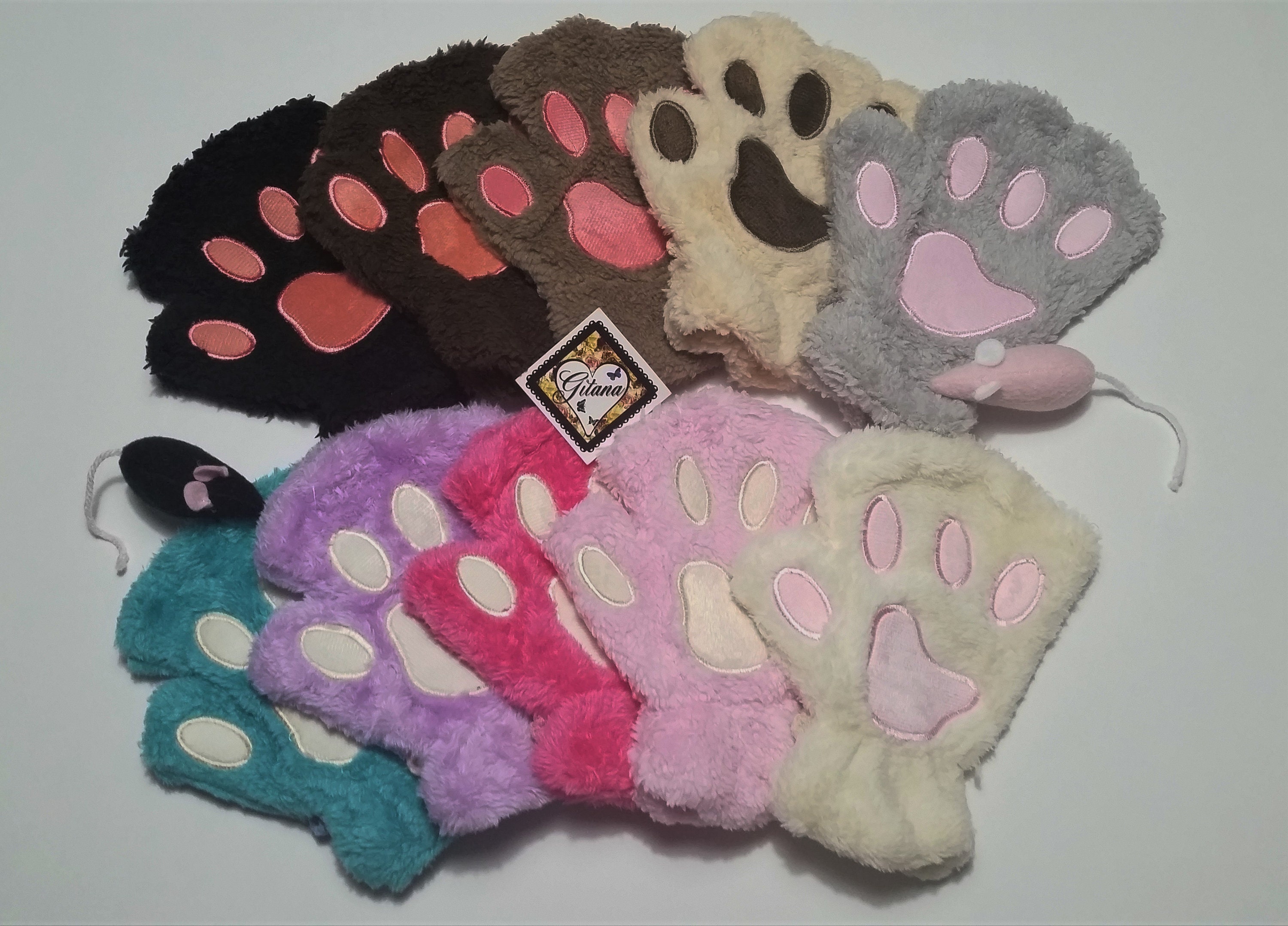 Fur Cat Paw Fingerless GlovesCat GlovesCat costumeWinter Etsy