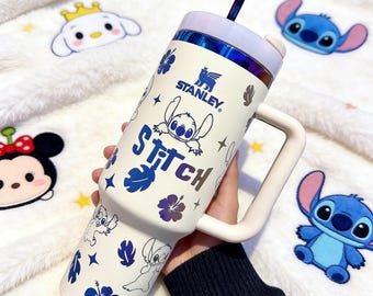 Custom Laser Stitch Tumbler Cup 40oz, Personalized Travel Mug, Leakproof Lid, Double-Wall, Cute Gift for Her, Christmas Gift