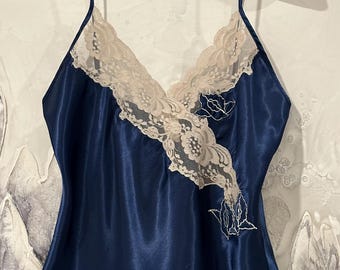 Vintage Victoria’s Secret Gold Label Lace Trim Satin Top