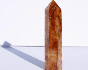 Golden Healer Quartz Tower - Hematoid Quartz - Yellow Quartz Tower