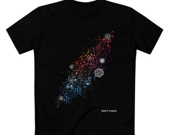 Galactic Blooms Shirt - Astronomy Graphic Tee, Science Art Clothing, Space Lover Gift