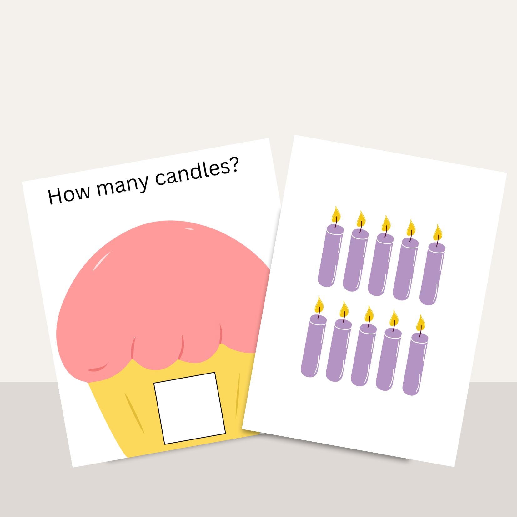 Cup Cake Math Game Cupcake Counting Activity Printable | Birthday Math Game | Numbers 1-10 ...