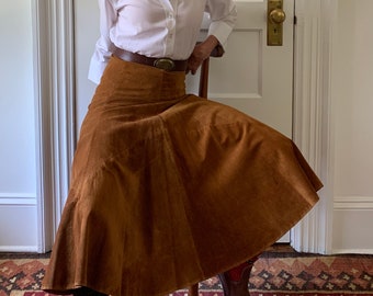 rust colored maxi skirt