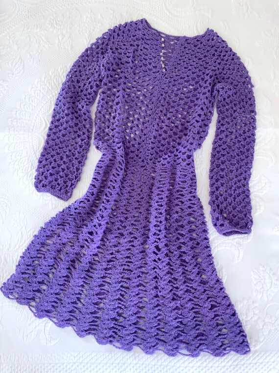 crochet 70s dress