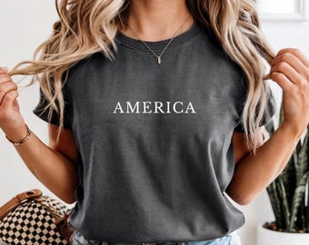 America Text Shirt Retro USA Birthday 250th Birthday Tee 1776 2026 Independence Day T-shirt
