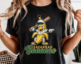 Savannah Baseball Bananas Shirt Funny Banana Tee Baseball Lover Game Day T-shirt