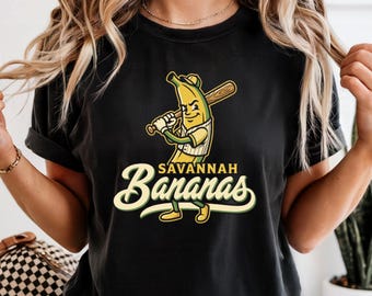 Savannah Lets Go Bananas Baseball Shirt Funny Baseball Fan Gift Game Day Tee