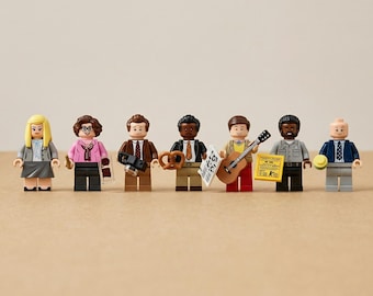 The Office Building Blocks Minifigures Set - 7 Characters with Accessories - TV Show Collectible Figures