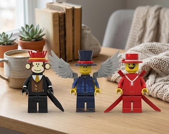 Roblox Style Mini Figures – Monkey Gentleman, Winged Hero, Spider Warrior Building Toys
