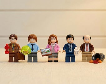The Office Building Blocks Minifigures – Dwight, Jim, Pam, Michael, Kevin Desk Toy