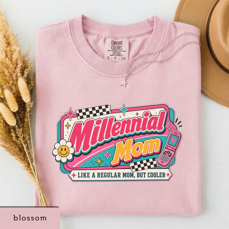 Millenial Mom Shirt, Retro Mom Graphic Tee, Mother's Day Gift, Gift for Moms, New Mom Gift, Aesthetic Mom Tee image 13