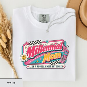 Millenial Mom Shirt, Retro Mom Graphic Tee, Mother's Day Gift, Gift for Moms, New Mom Gift, Aesthetic Mom Tee image 15