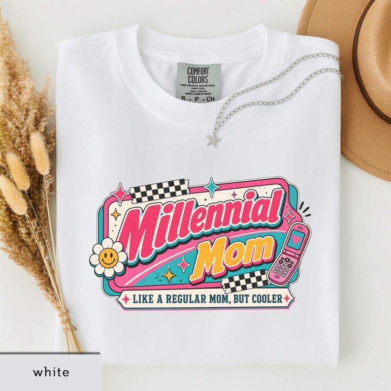 Millenial Mom Shirt, Retro Mom Graphic Tee, Mother's Day Gift, Gift for Moms, New Mom Gift, Aesthetic Mom Tee image 15