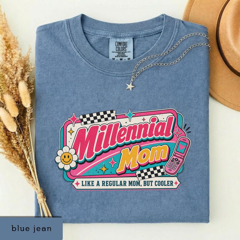 Millenial Mom Shirt, Retro Mom Graphic Tee, Mother's Day Gift, Gift for Moms, New Mom Gift, Aesthetic Mom Tee image 14