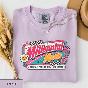 Millenial Mom Shirt, Retro Mom Graphic Tee, Mother's Day Gift, Gift for Moms, New Mom Gift, Aesthetic Mom Tee image 11