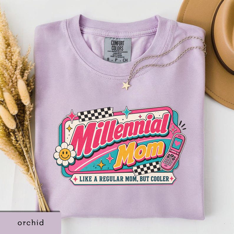 Millenial Mom Shirt, Retro Mom Graphic Tee, Mother's Day Gift, Gift for Moms, New Mom Gift, Aesthetic Mom Tee image 11