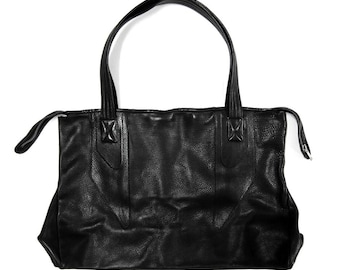 Rick Owens deerskin leather tote bag