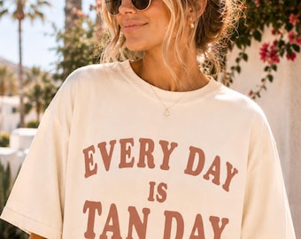 Jeden Tag Tan Day Zitat PNG, Sommerstrand T-Shirt Grafik (digitaler Download)
